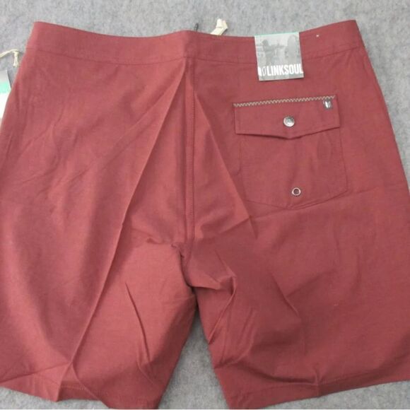 NWT LinkSoul Men’s Boardwalker Golf Short Hybrid Swim Land/Sea Redwood -Size 36” - Picture 2 of 7